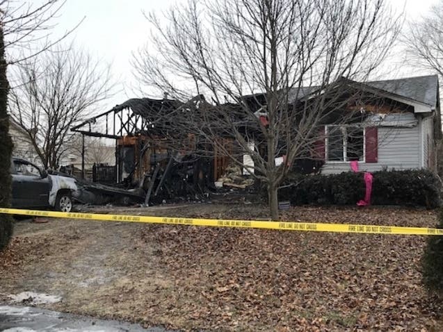 This house on Kendall Ridge Drive was destroyed early Friday morning by a fire. 