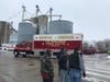 Police and fire vehicles were on the scene in Minooka after a reported grain bin accident.