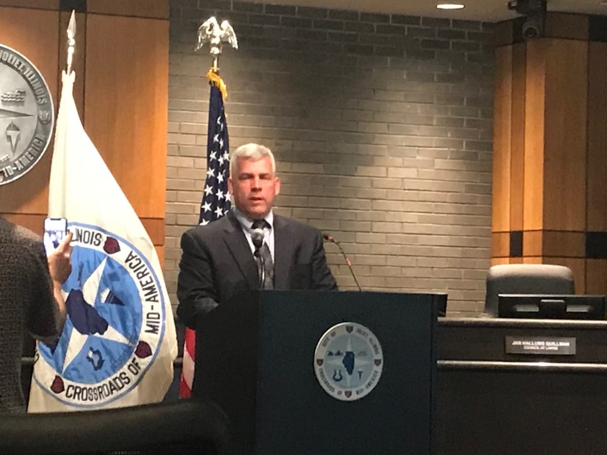 Joliet Mayor Bob O'Dekirk was a police officer for the city of Joliet during the 1990s before going to law school.