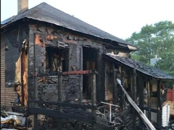 A Crest Hill house in the 1900 block of Cora Street was destroyed early Saturday morning. 
