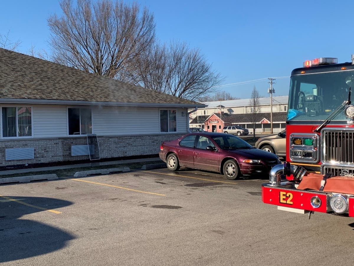 The sprinkler system activated during Tuesday's fire, minimizing damage to the Crest Hill Inn on Plainfield Road. 