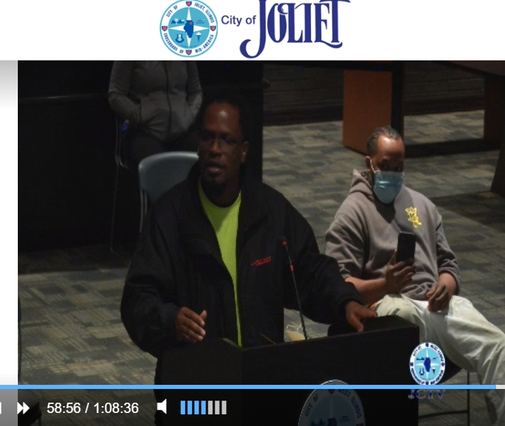 Joliet resident Jerry Hervey told the Joliet City Council he lives with fear that someone is going to bomb his car. He remains outspoken because of the Eric Lurry case.