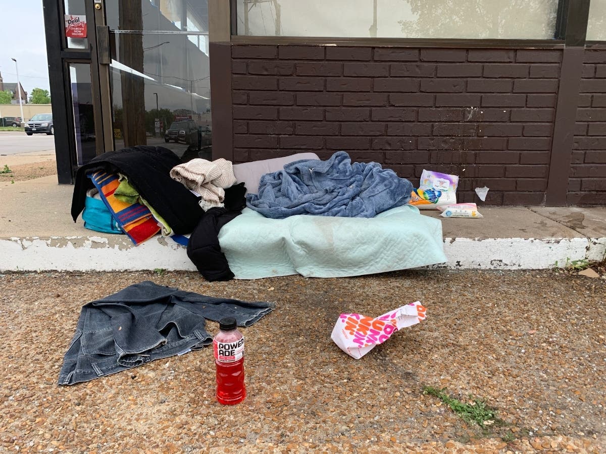 For the second time, Joliet police arrested a homeless man who has been staying at the empty Church's Chicken restaurant along Collins Street on public indecency charges.