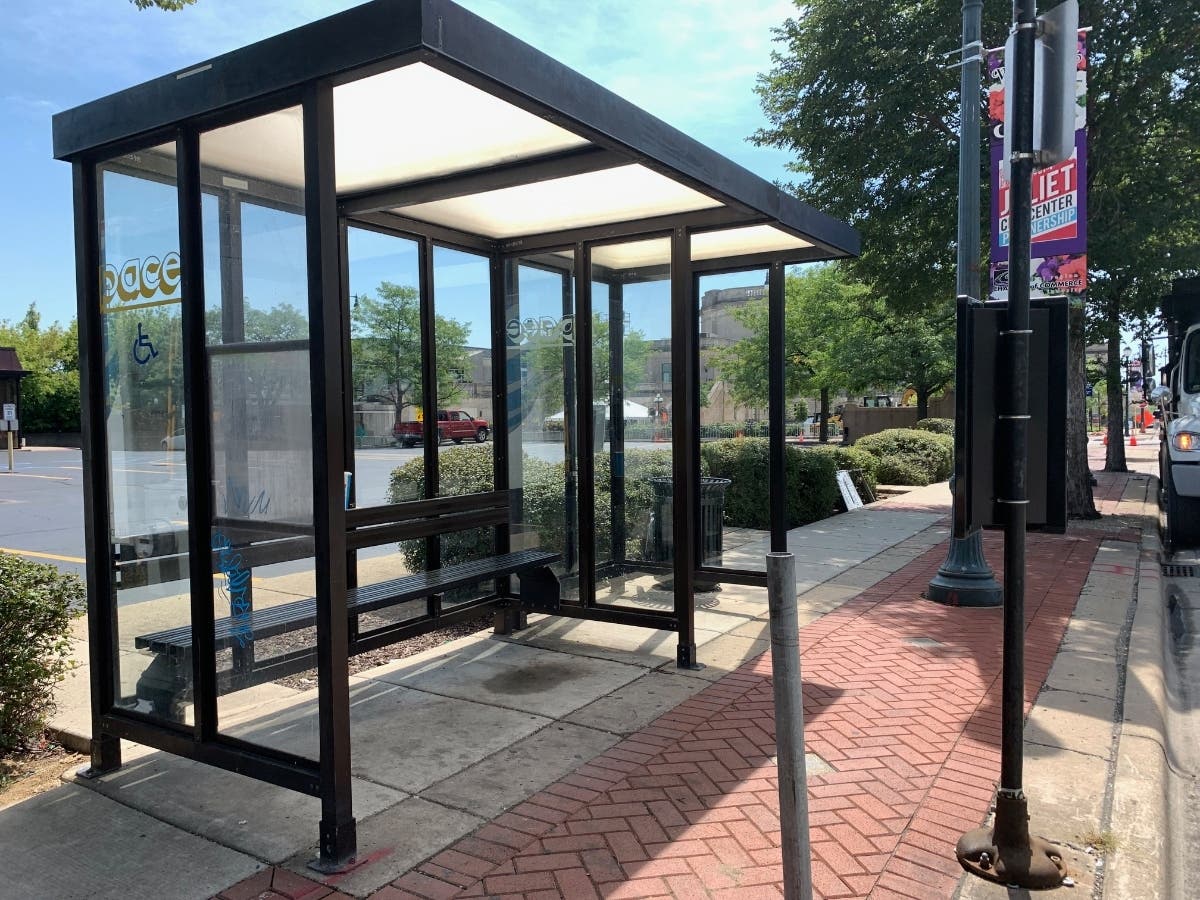 A dead senior citizen was found Wednesday morning in downtown Joliet at one of the bus depots. 