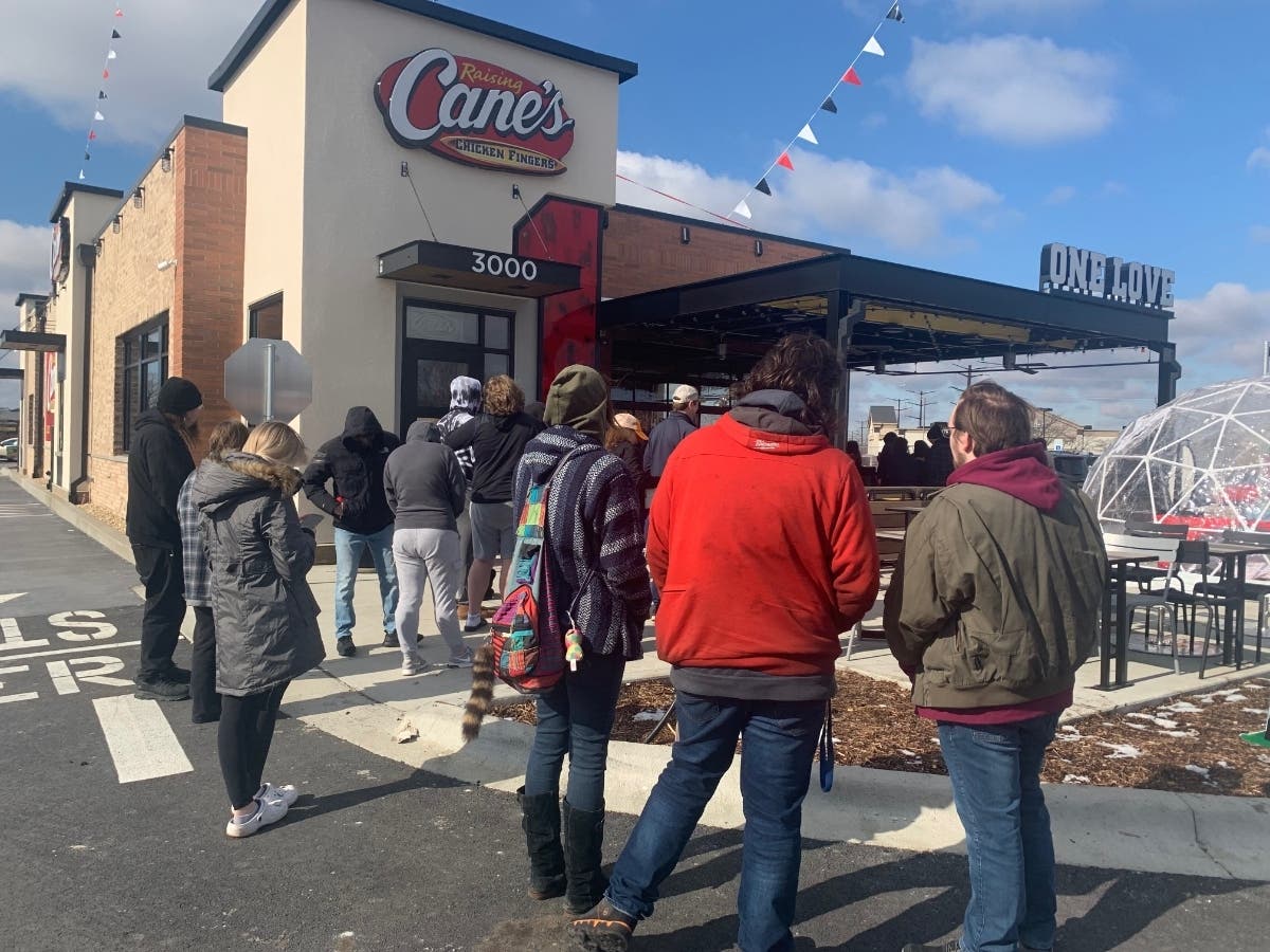 Plainfield resident Jay Enix recommends first-time Raising Cane's customers order the three finger combo. "It's three chicken fingers and fills me up fast, especially the sauce." 