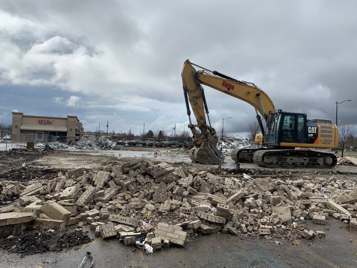 Here's what's left of the vacant PNC Bank in Shorewood along Route 59. 