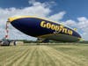 Goodyear has three blimps in the United States and the Wingfoot Three which landed at the Joliet Regional Airport is based on Akron, Ohio. 