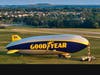 Goodyear has three blimps in the United States and the Wingfoot Three which landed at the Joliet Regional Airport is based on Akron, Ohio. 