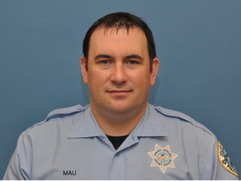 Joliet Police Officer Bob Mau Jr. was convicted of battery in 2011 for attacking his ex-fiancee's friend as she and the man kissed inside her car seven months after she broke off her engagement with Mau.