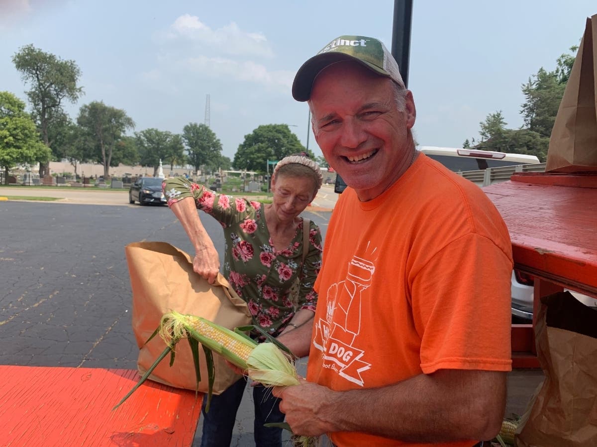 B.J. Uedelhofen's sweet corn stand is now available Monday through Saturday. He hopes to keep it open until early October.