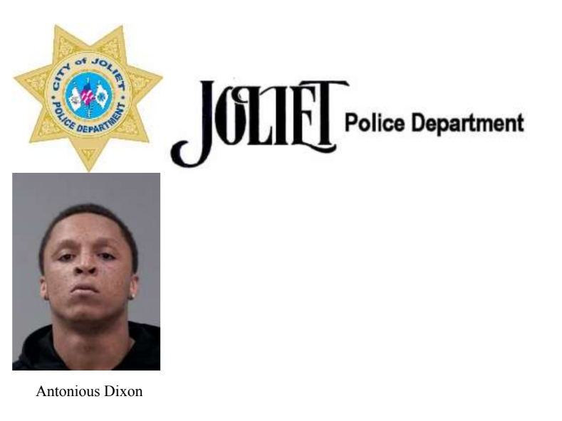 Antonious Dixon, age 22, out of Chicago, was arrested and taken to the Will County Adult Detention Facility on charges including aggravated unlawful use of a weapon. 
