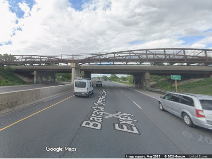 According to Joliet police spokesman Dwayne English, at 7:03 a.m., officers responded to the Black Road overpass over Interstate 55 for a report of a woman standing on the overpass