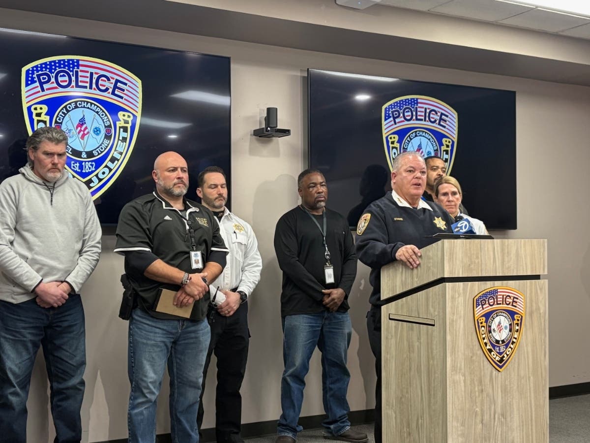 Following a double homicide in Joliet, 911 callers also reported seeing a shirtless male discard a firearm while running near train tracks, Joliet Police Chief Bill Evans revealed. 
tracks.