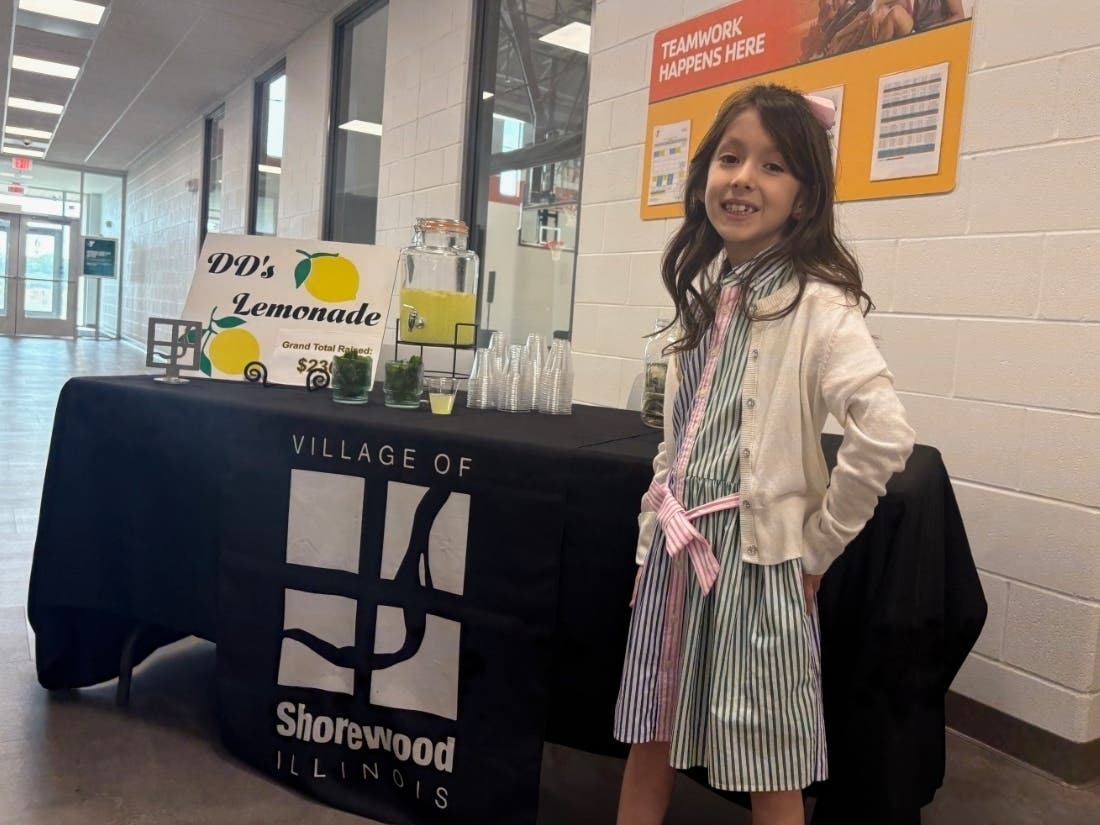 Little Daniella was honored by Shorewood Mayor Clarence "CC" DeBold at Thursday's state the village speech inside the new Shorewood YMCA. 