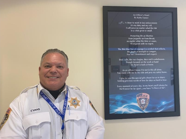 Bill Evans took over as the chief of the Joliet Police Department in March 2022. He will be retiring in May. 