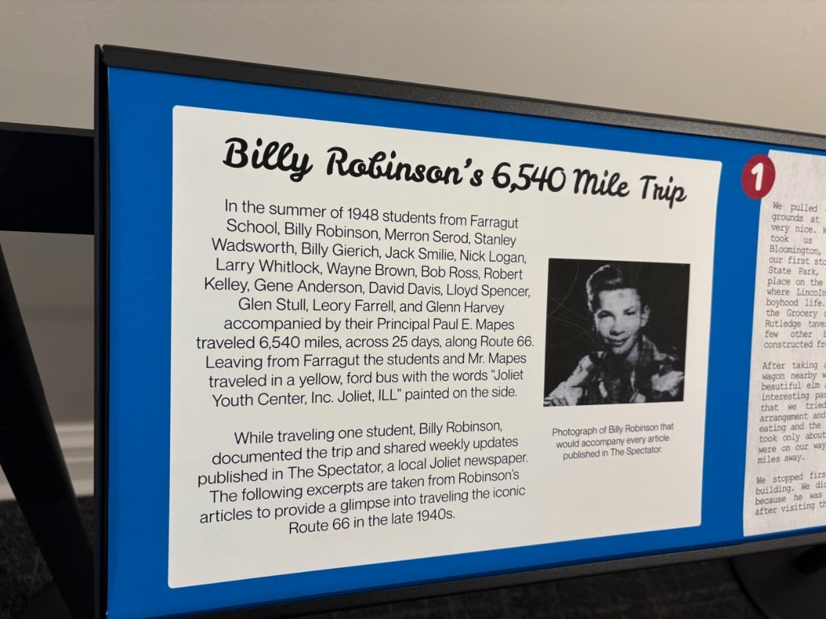 In the summer of 1948, Billy Robinson was one a group of Joliet students from Farragut School who traveled across 6,540 miles over 25 days along Route 66.
