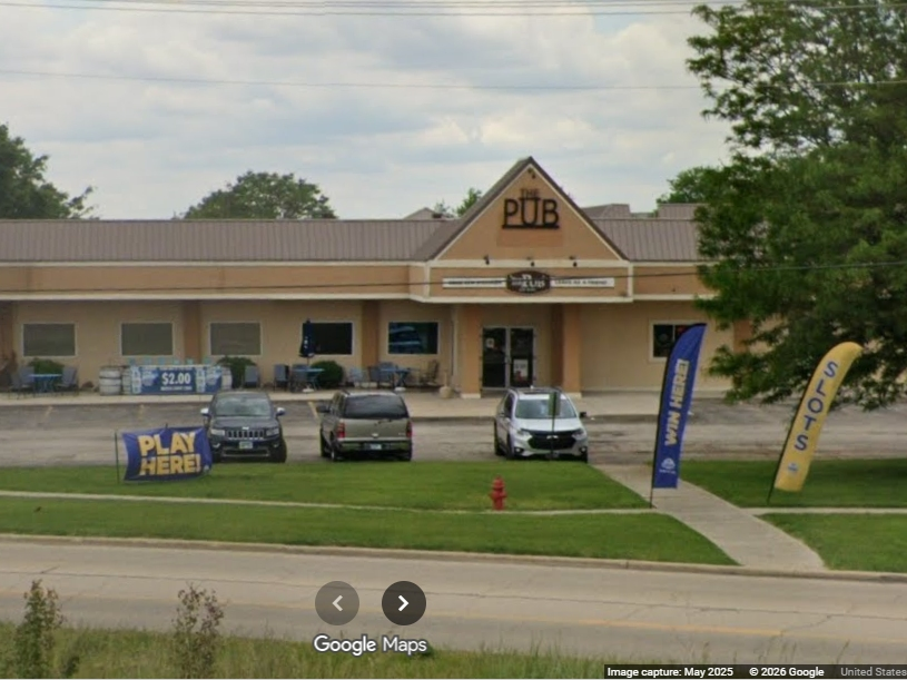 In Morris, The Pub is located along West Gore Road. That's not incredibly far from Interstate 80.