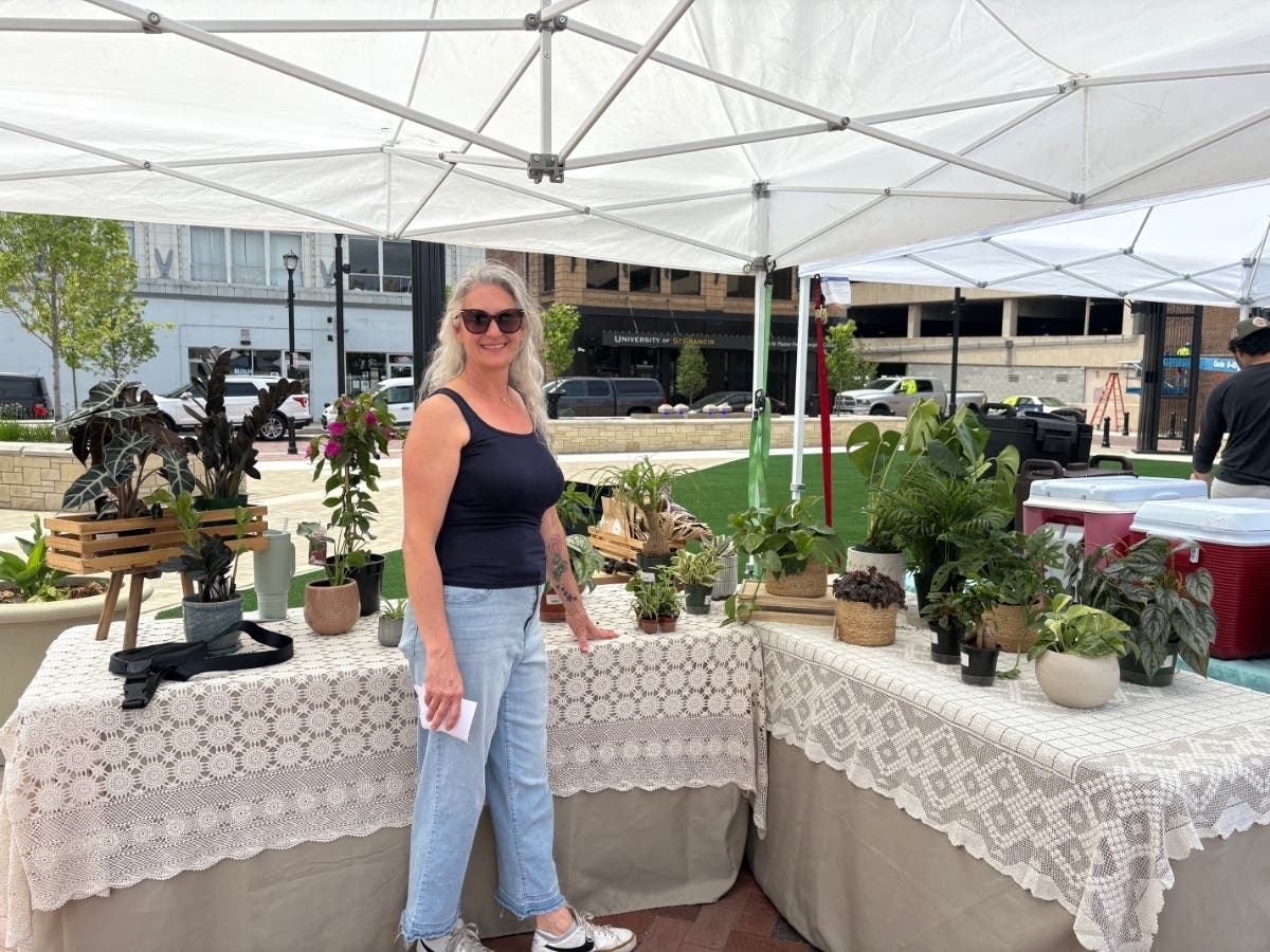 Michele Arana has been responsible for setting up and organizing Joliet's Friday Farmers Markets in the new City Square.