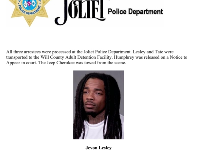During the traffic stop, police said officers observed cannabis inside the vehicle and learned that both Lesley and Humphrey were on parole.