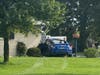 Wednesday morning's traffic fatality along Johnny Run Road involved two vehicles. The driver of the blue car hit the house and was pronounced dead. 