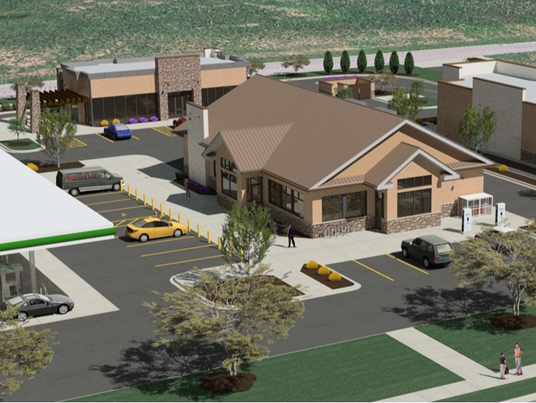The site is an undeveloped lot within Cobalt Commercial Subdivision, which was recorded in 2021 and contains a CarMax car dealership.
