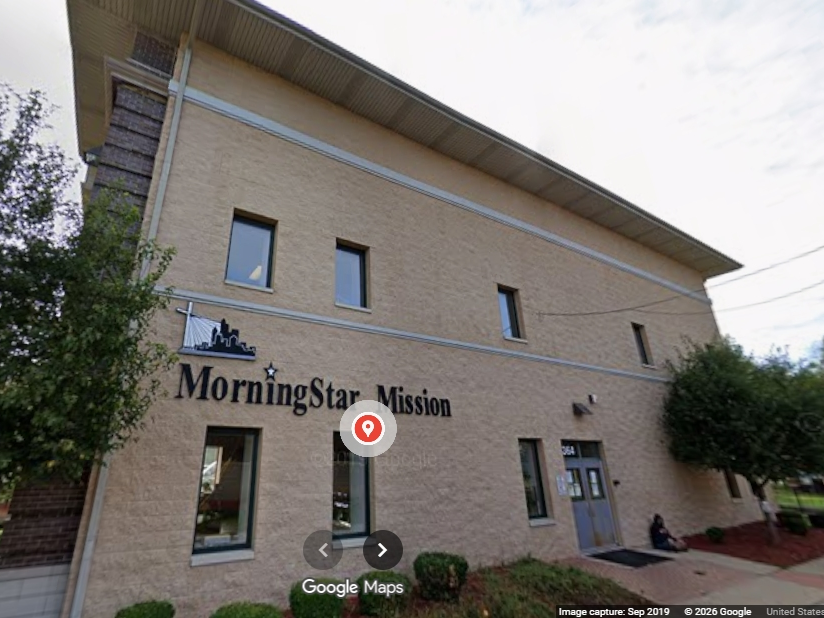 The Joliet Morning Star Mission homeless shelter is located at 350 East Washington Street right near the Metra commuter railroad tracks on the city's east side.