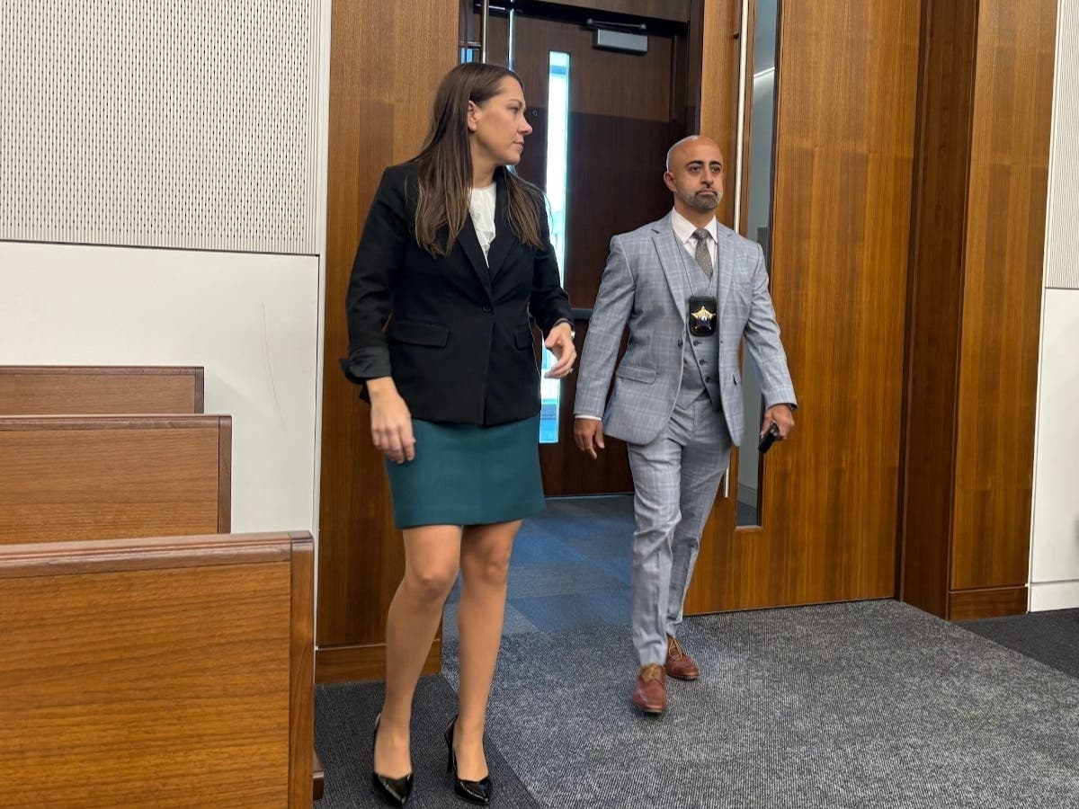 Will County Sheriff's Sgt. Anselmo Vallejo was called to the witness stand by prosecutor Alexandra Molesky in Thursday's first-degree murder trial for Shorewood's Jon Hansen.