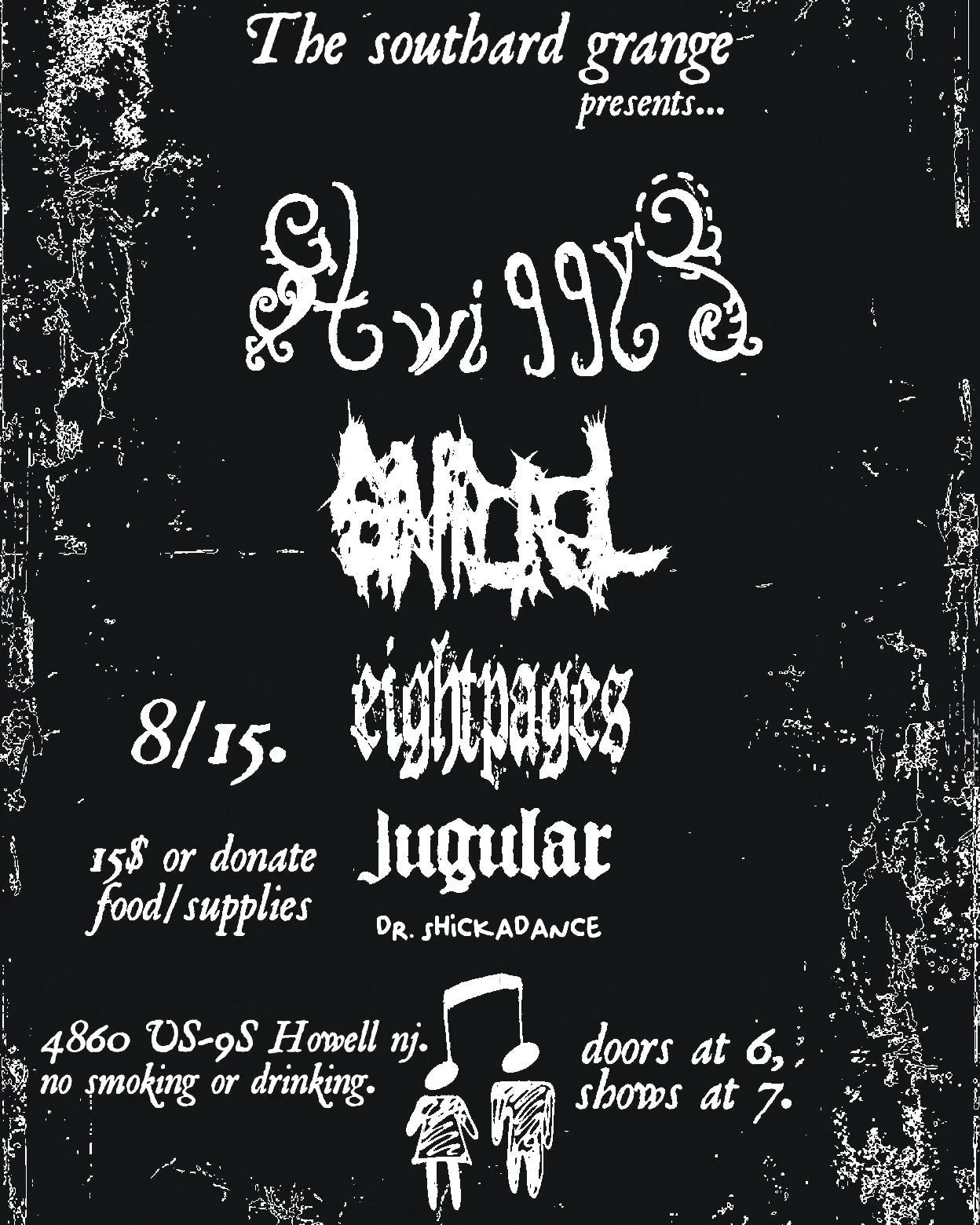 Twiggy, Ennui, Eightpages, Jugular, and Dr. Shickadance