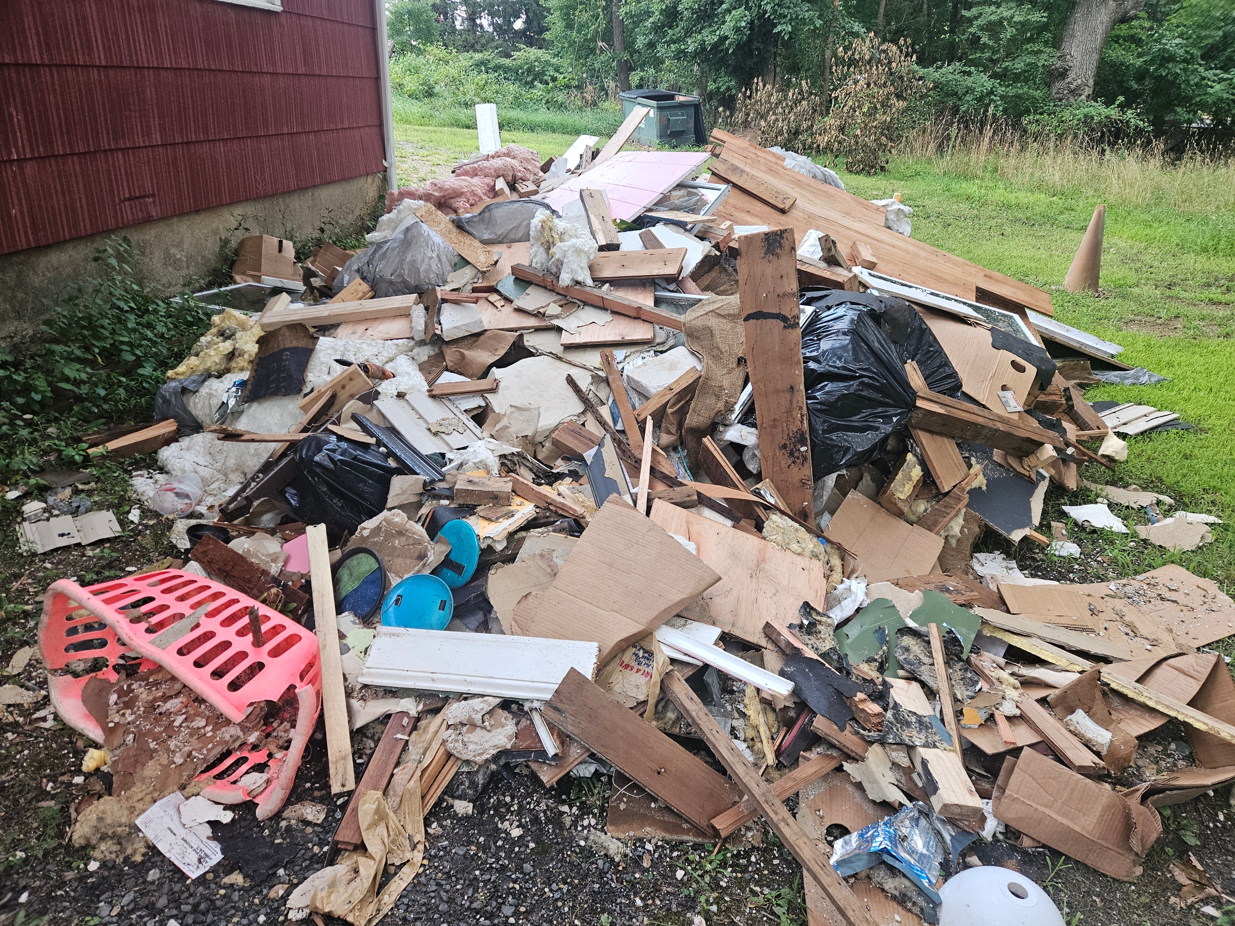 Illegal construction dumping at the Southard Grange 