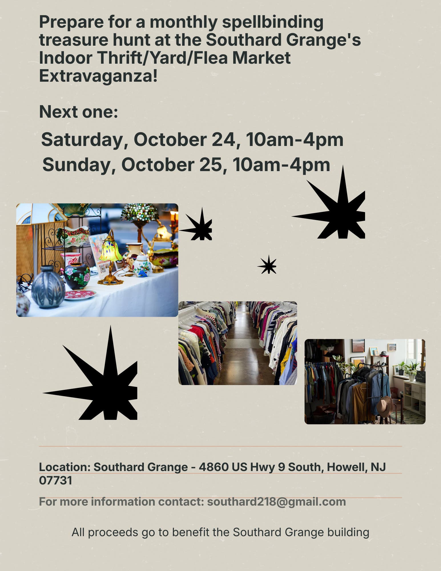 Southard Grange's Indoor Thrift/Yard/Flea Market & Craft Fair Extravaganza