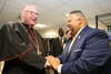 Timothy Cardinal Dolan with RCC President Dr. Michael Baston