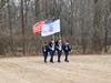 B-CC Team 2 competes in the Color Guard Standard Drill Event