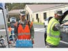 Members of the B-CC Ground Team pass out food, water and tarps at a FEMA Point of Distribution in Wilmington, NC following Hurricane Florence in 2018.