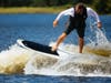 David Williams shows off his old school moves during the Advanced Division at Stop No. 3 of the Thigh High Surf Series.