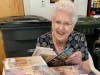 ALNV Volunteer Prepares Books