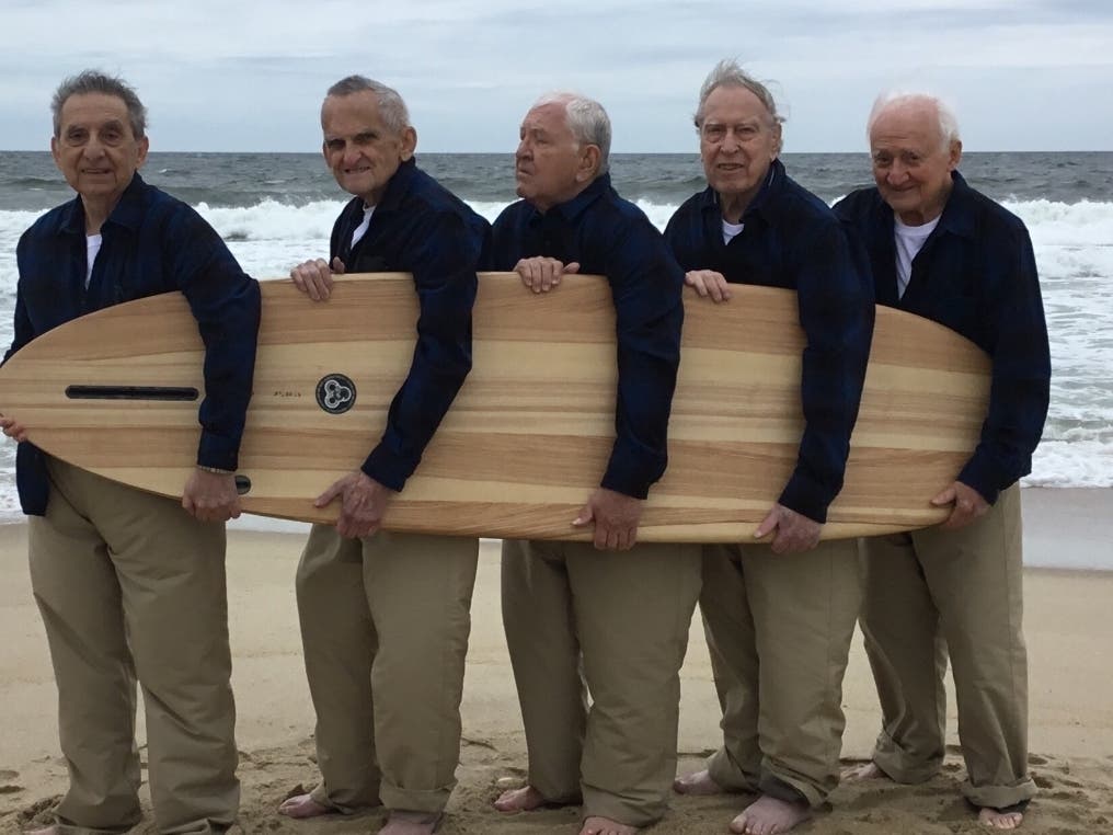 (left to right) Joe Savino 86, Richard Snedeker 92, Vincent Pierdinock 84, Donald Stern 96, and Kirt Wedemeyer 92