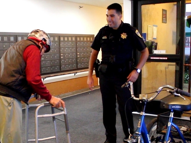 Officers tracked down a tricycle that was recently stolen from a disabled senior citizen.