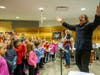 New York composer Jim Papoulis spent a week at North Shore Country Day in Winnetka working with the Lower School Chorus to write an original song. 