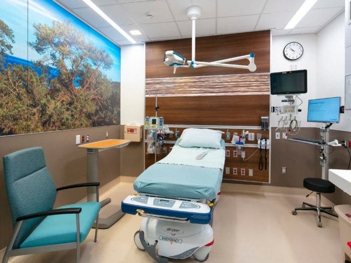 An exam room in the Geriatric Emergency Department at UC San Diego