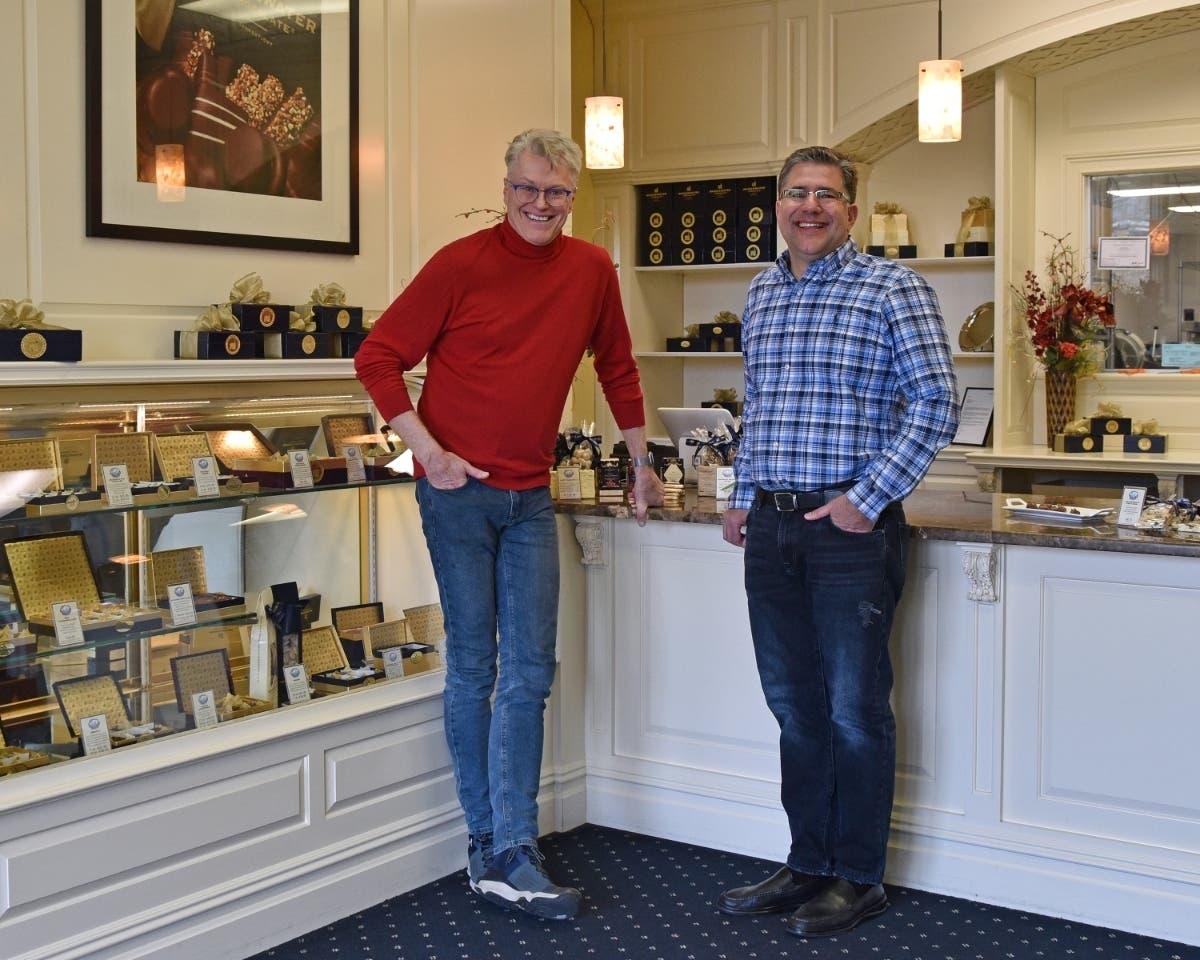 Erik Landegren and Andrew Blauner of Bridgewater Chocolate.