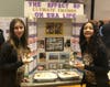 Seaford Middle School seventh graders Rachel Schnaier, left, and Nadia Matos won first place in the 22nd annual Science Fair Competition, hosted by the Nassau Community College Honors Program.