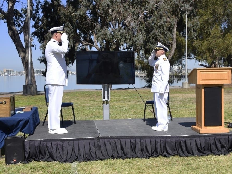 Capt. Daniel R. Ursino relieved Capt. Steven Osgood as commanding officer of CEU Oakland in a change-of-command ceremony.