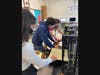 Manhasset Secondary School students viewed their designs in the slicing software to prepare for 3D printing.
