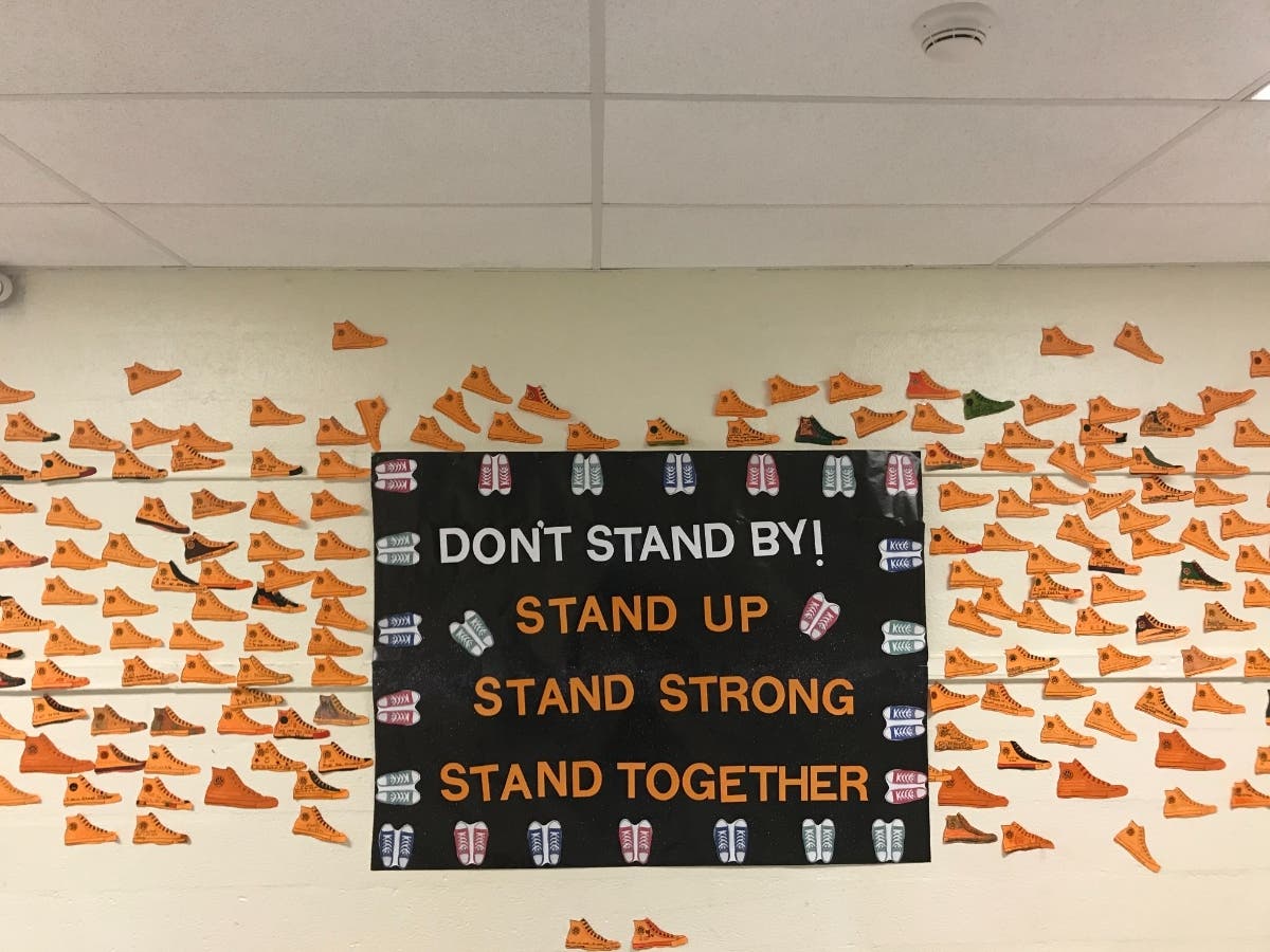 Unity Day programming at BMGS included class visitations on anti-bullying topics.