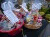  Each basket contained Thanksgiving essentials, including mashed potatoes, stuffing, green beans, corn, gravy, spinach, mac and cheese, cranberry jelly and cookie mix.