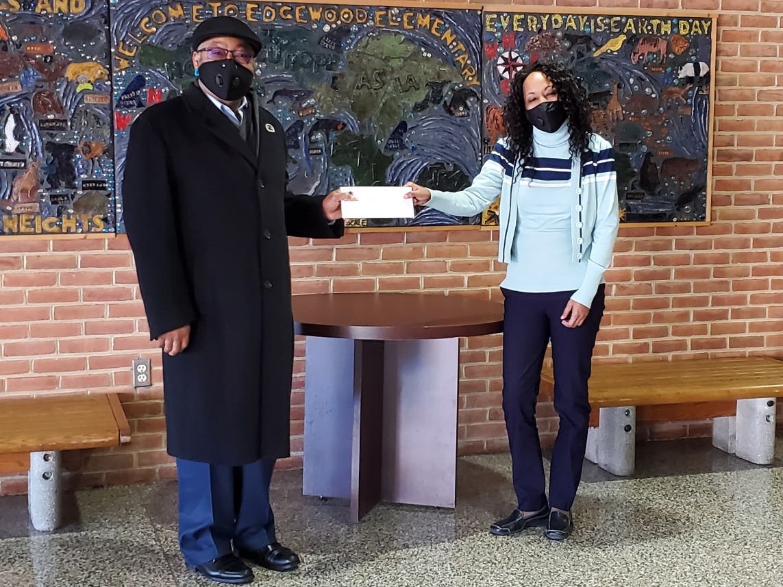 Two schools received donations from the Sgt. Alfred B. Hilton Memorial Fund.