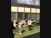 Members of the sixth-grade band at West Islip’s Beach Street Middle School recently shared some holiday spirit by playing outside the district office.