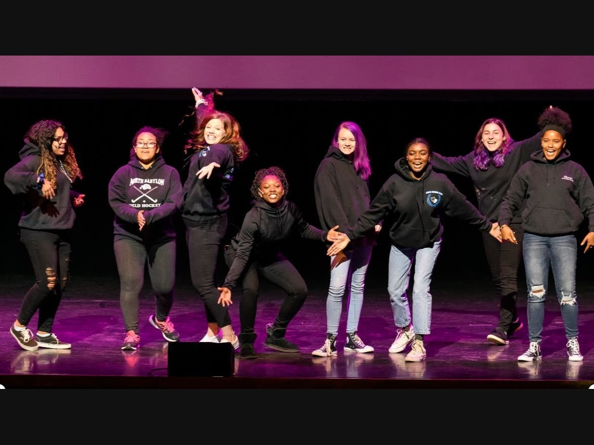 North Babylon High School theater students is Lisa Drance’s class attended the seventh annual Stage the Change conference last year.