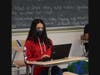 Students from LaFrancis Hardiman Elementary School and Wyandanch Memorial High School work on their Chromebooks provided by the district.