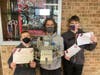 Logan Brandt, Matthew Collins and Carter Jones and their robot Dahog were named Period 3 class champions in East Islip High School’s robotics classes’ VEX Swept Away multi-day tournament.